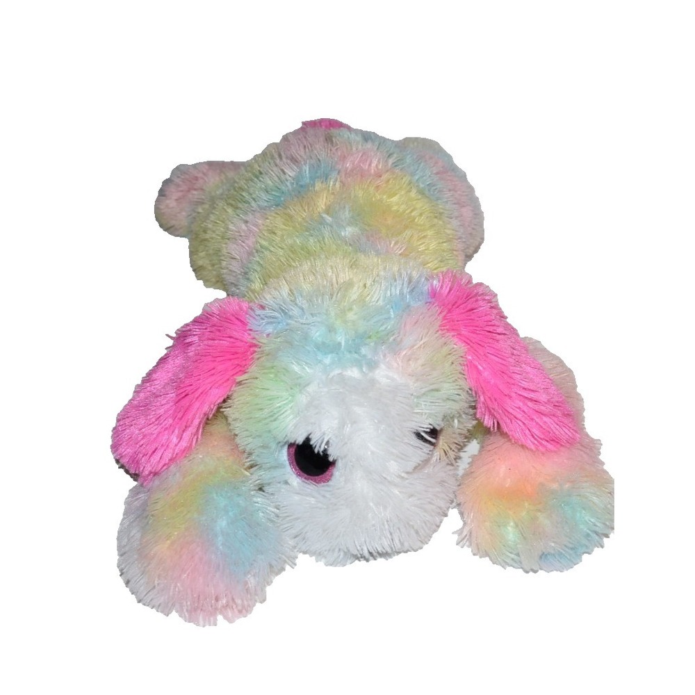Ty‎ Classic Yodeler St Bernard Shaggy Puppy Dog Rainbow Pastel 22" Plush  Yodels